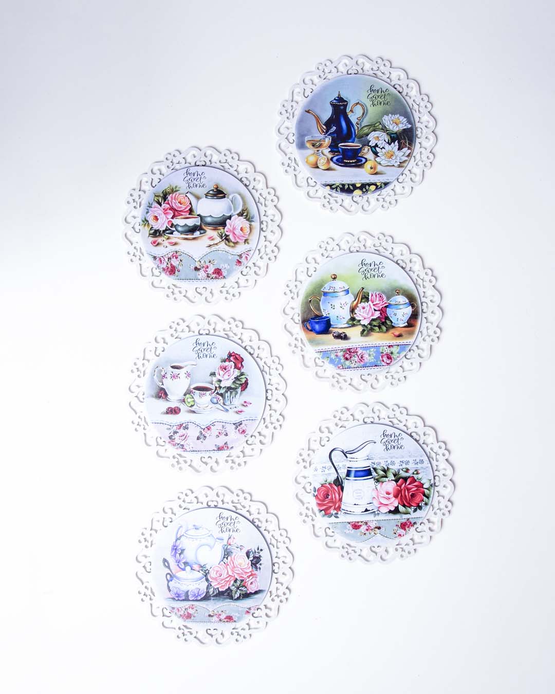 Sweet Garden Tea-Decorative Trivets - Set Of 6