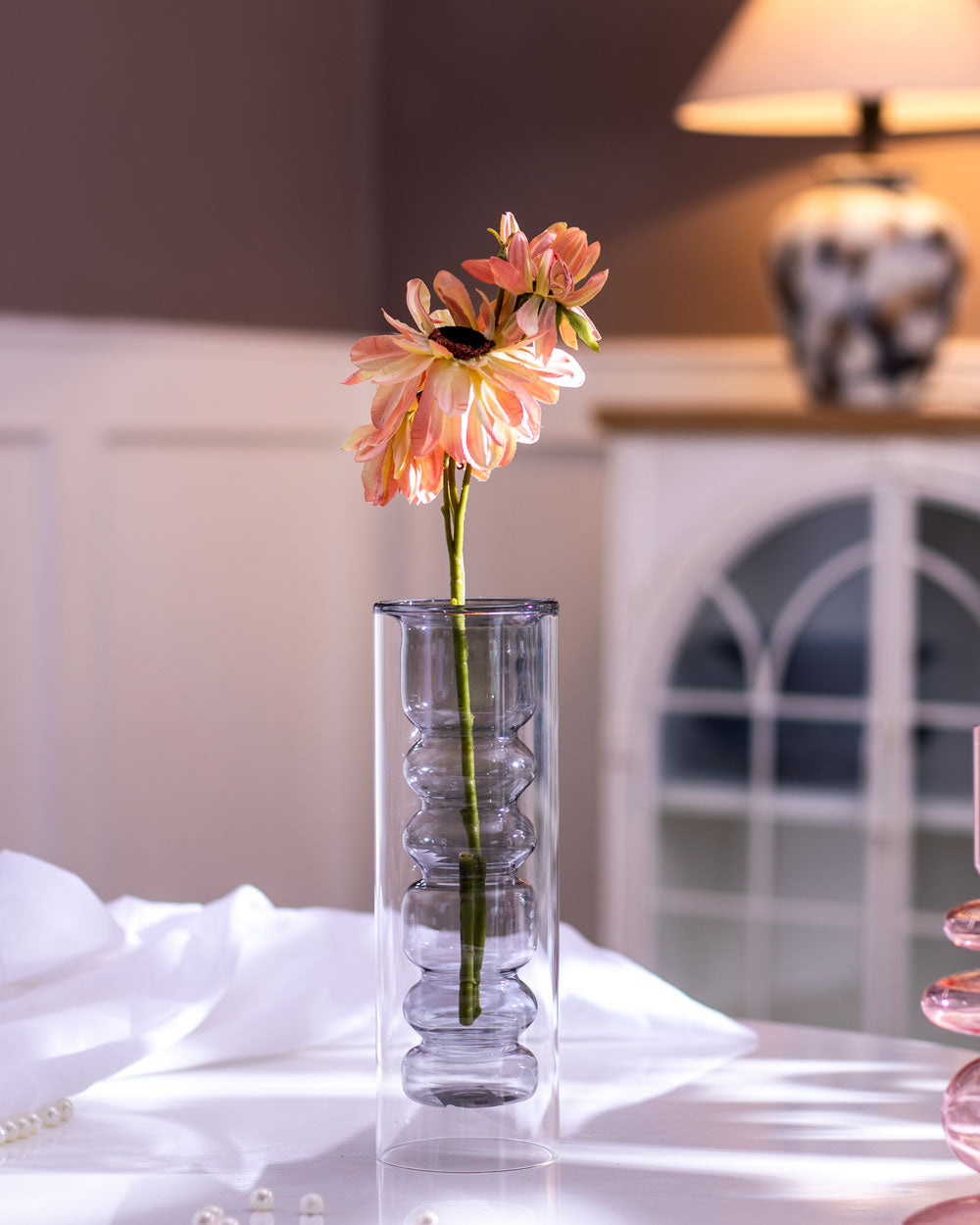 Edith Double Wall Glass Vase Large