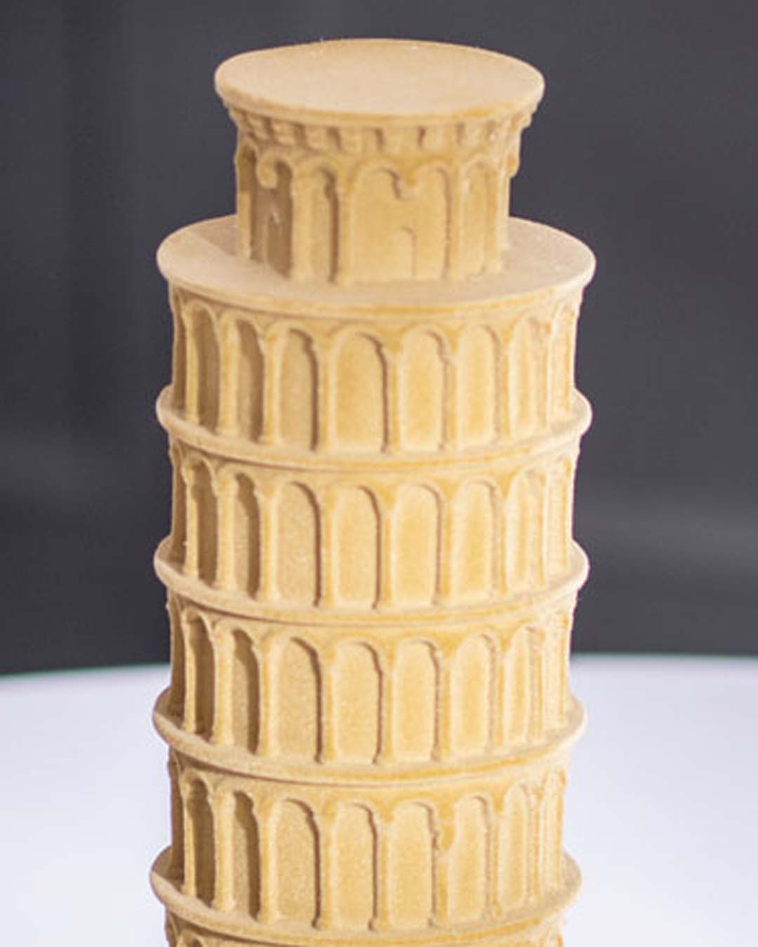 Vintage Leaning Tower of Pisa Velvet Sculpture - The Decor Kart