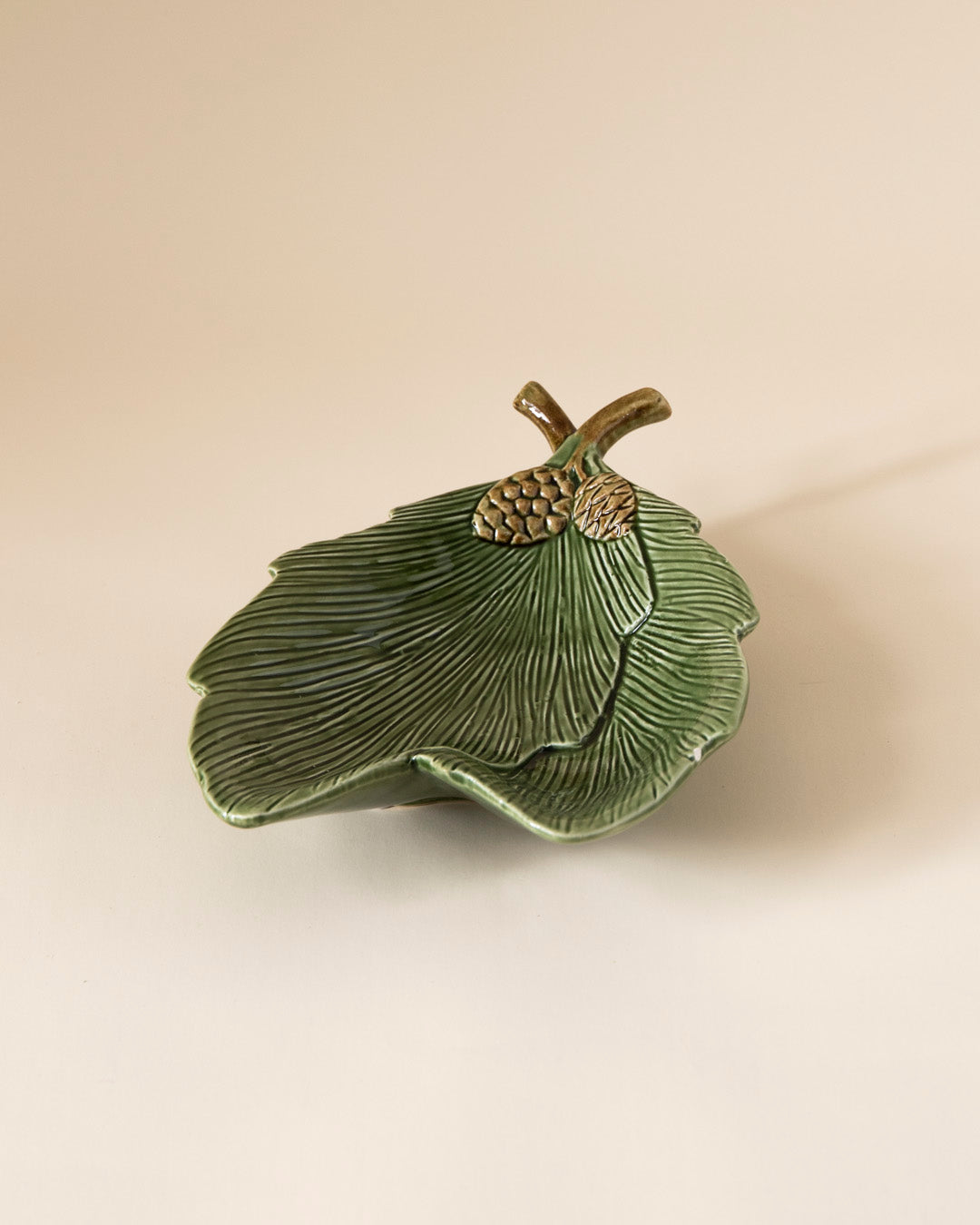 Pinecone Leaf Ceramic Platter