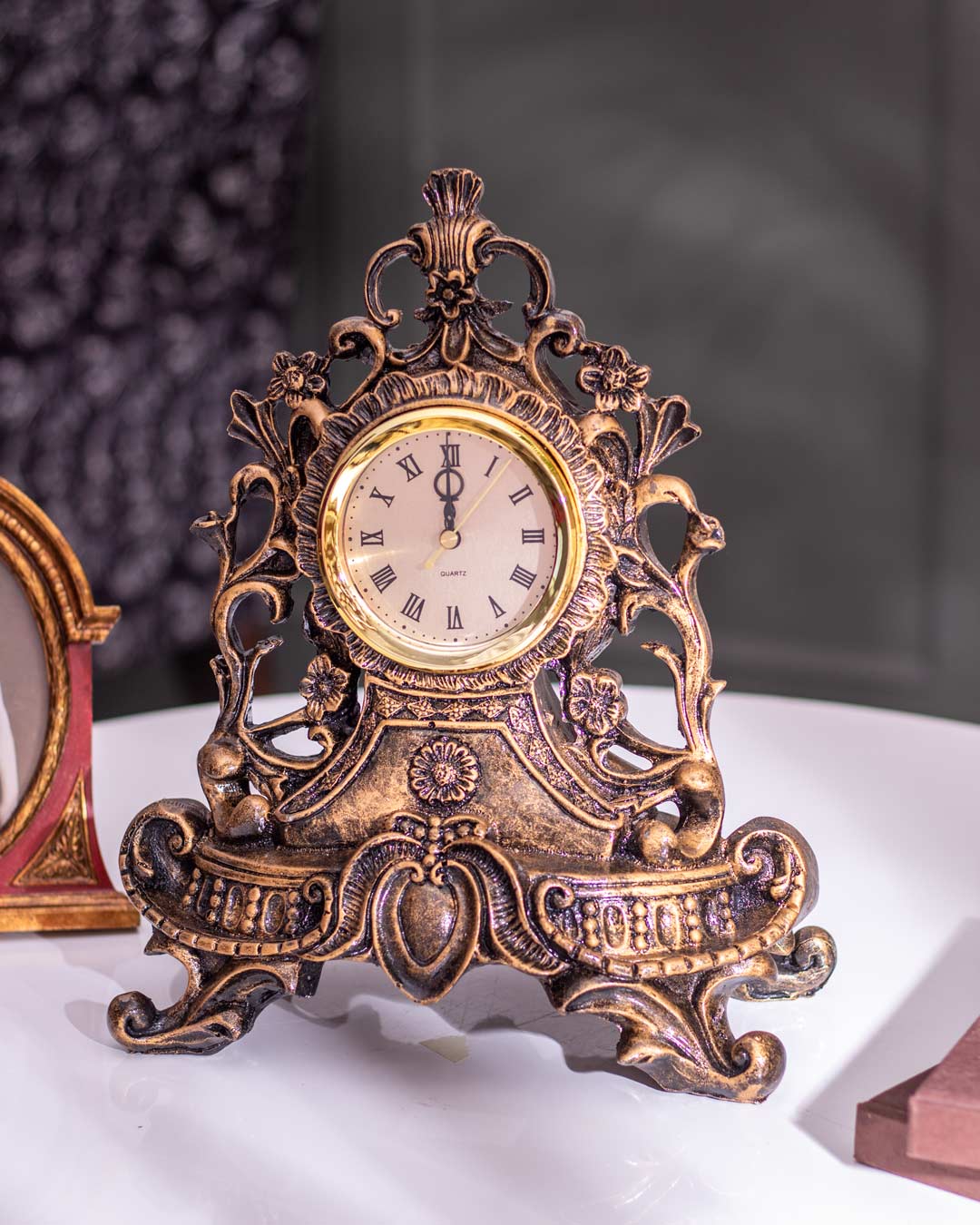 Rhodes Rustic Brown Mantle Clock - The Decor Kart