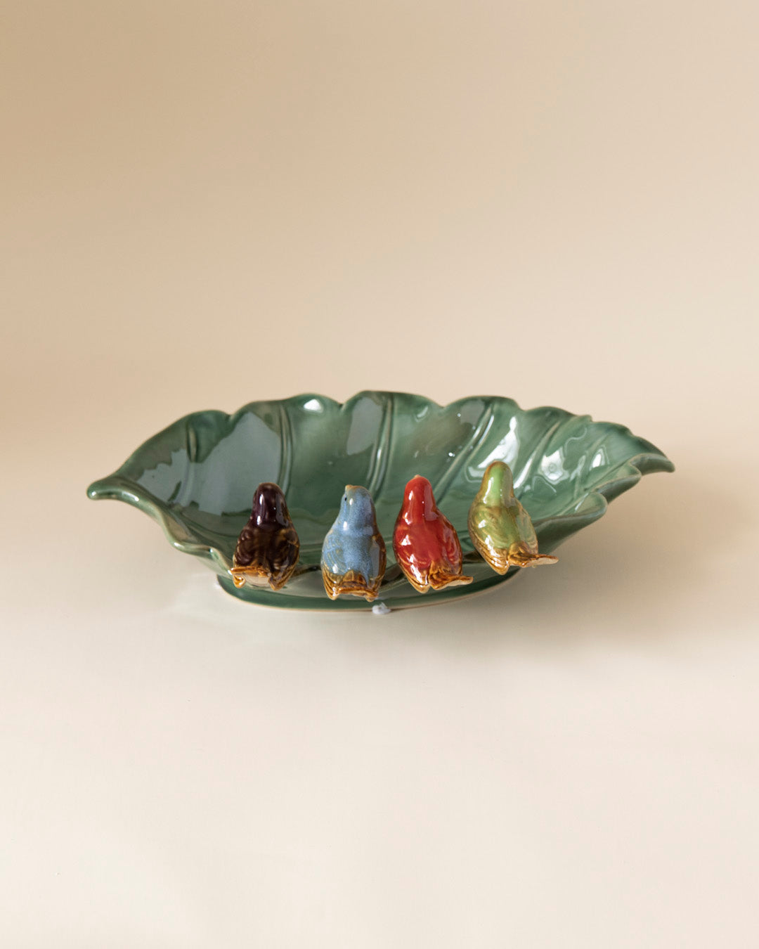 Four Little Birds Leaf Mini Platter