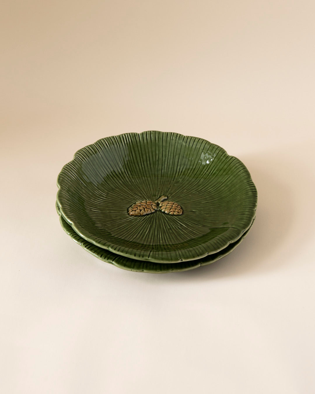 Pinecone Leaf Ceramic Platter