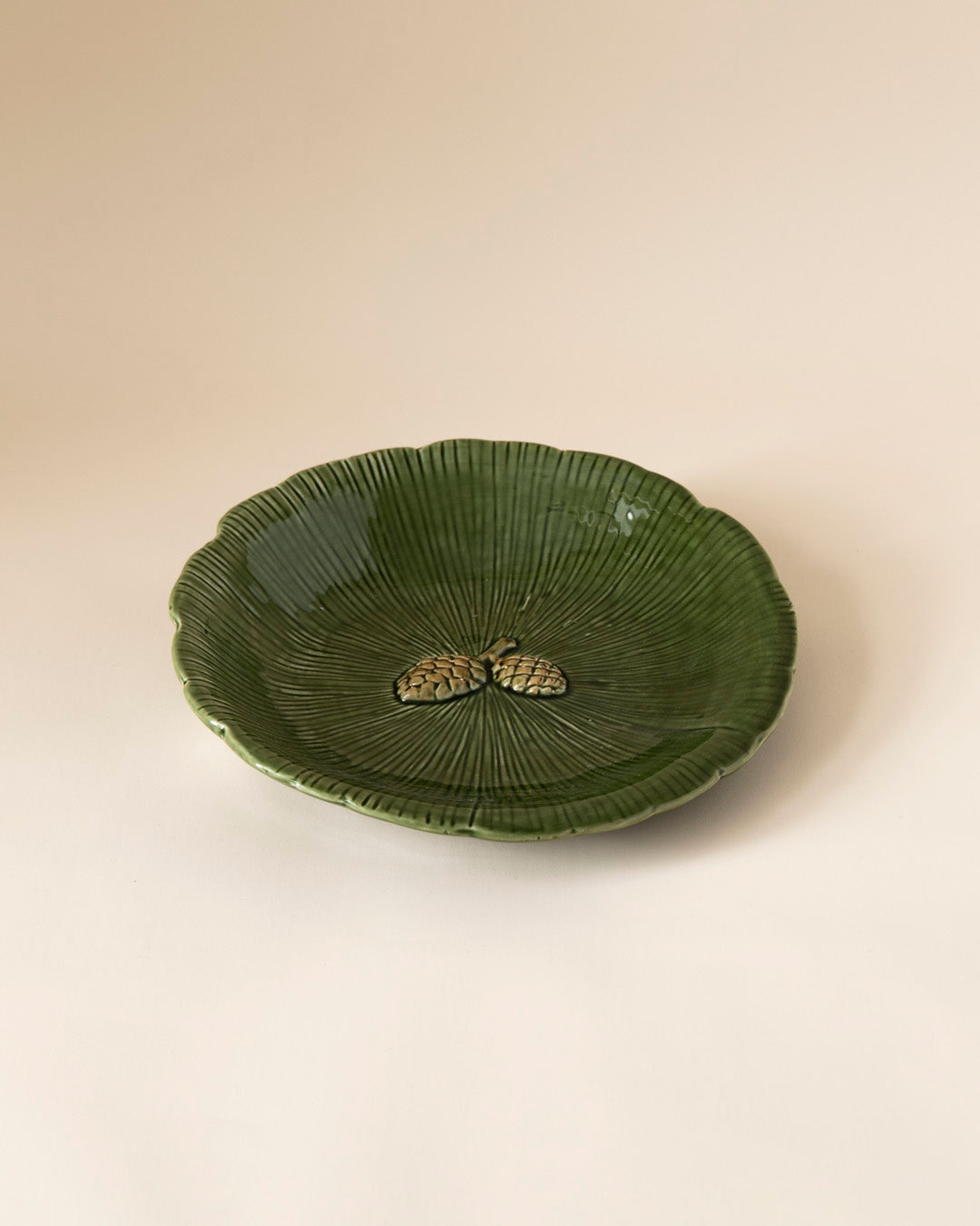 Pinecone Leaf Ceramic Platter