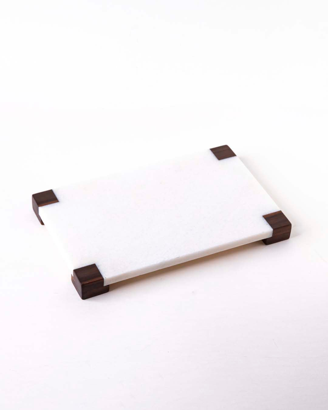 White Marble Appetizer Serving Tray - Rectangular