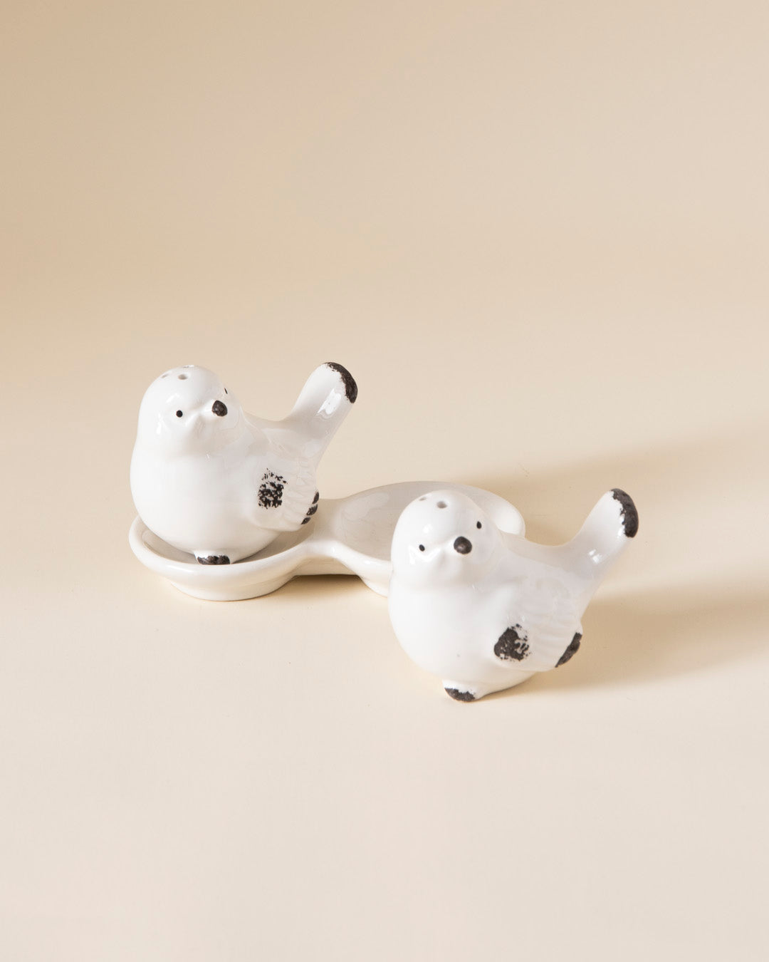 Bird Salt & Pepper Shaker Set - White