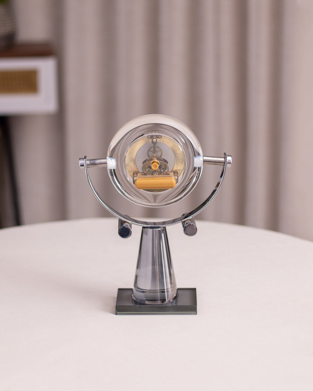Crystal Clear Gear Table Clock - Large