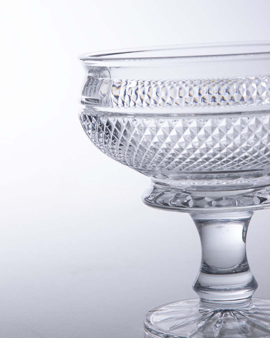 Footed Crystal Fruit Bowl - Small - The Decor Kart