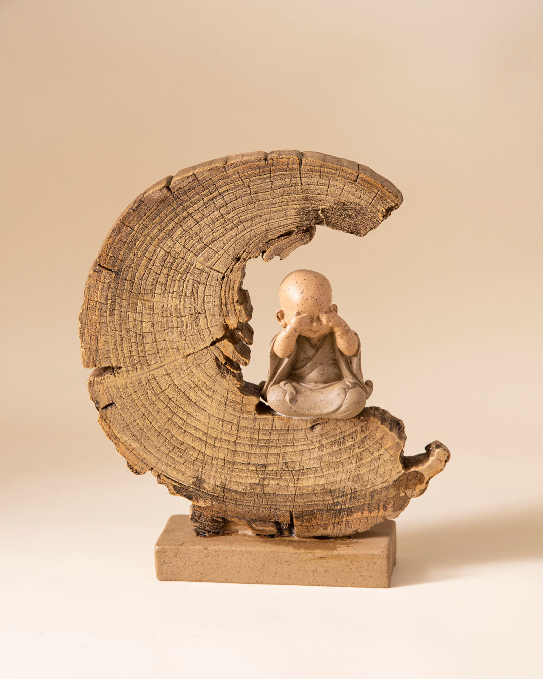 Crescent Zen Monk Sculpture