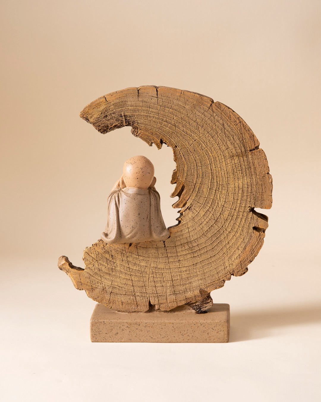 Crescent Zen Monk Sculpture