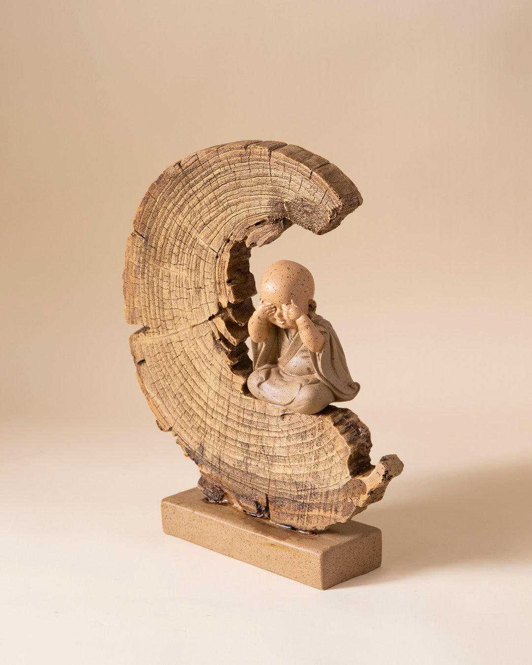 Crescent Zen Monk Sculpture