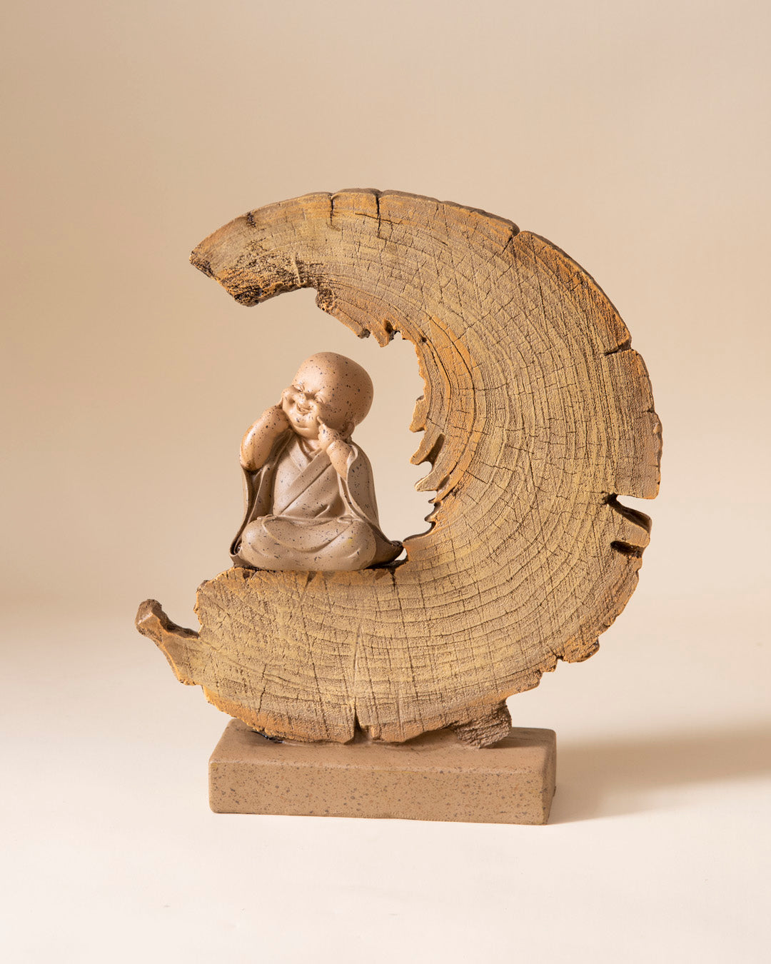 Crescent Zen Monk Sculpture