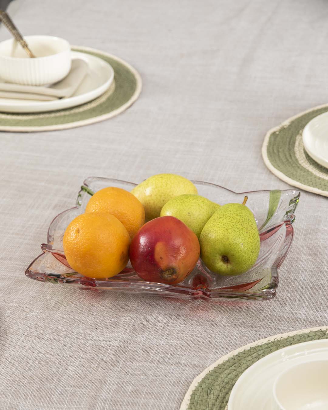 Frosted Red Flower Candy Bowl - The Decor Kart