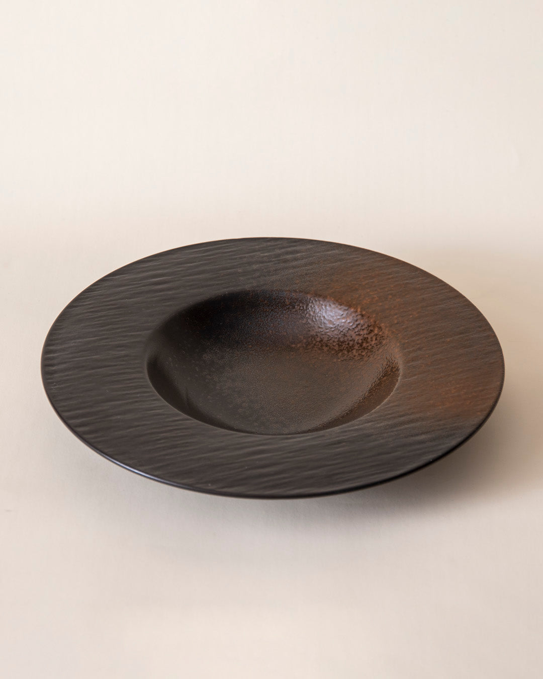 Charcoal Eclipse Ceramic Pasta Plate