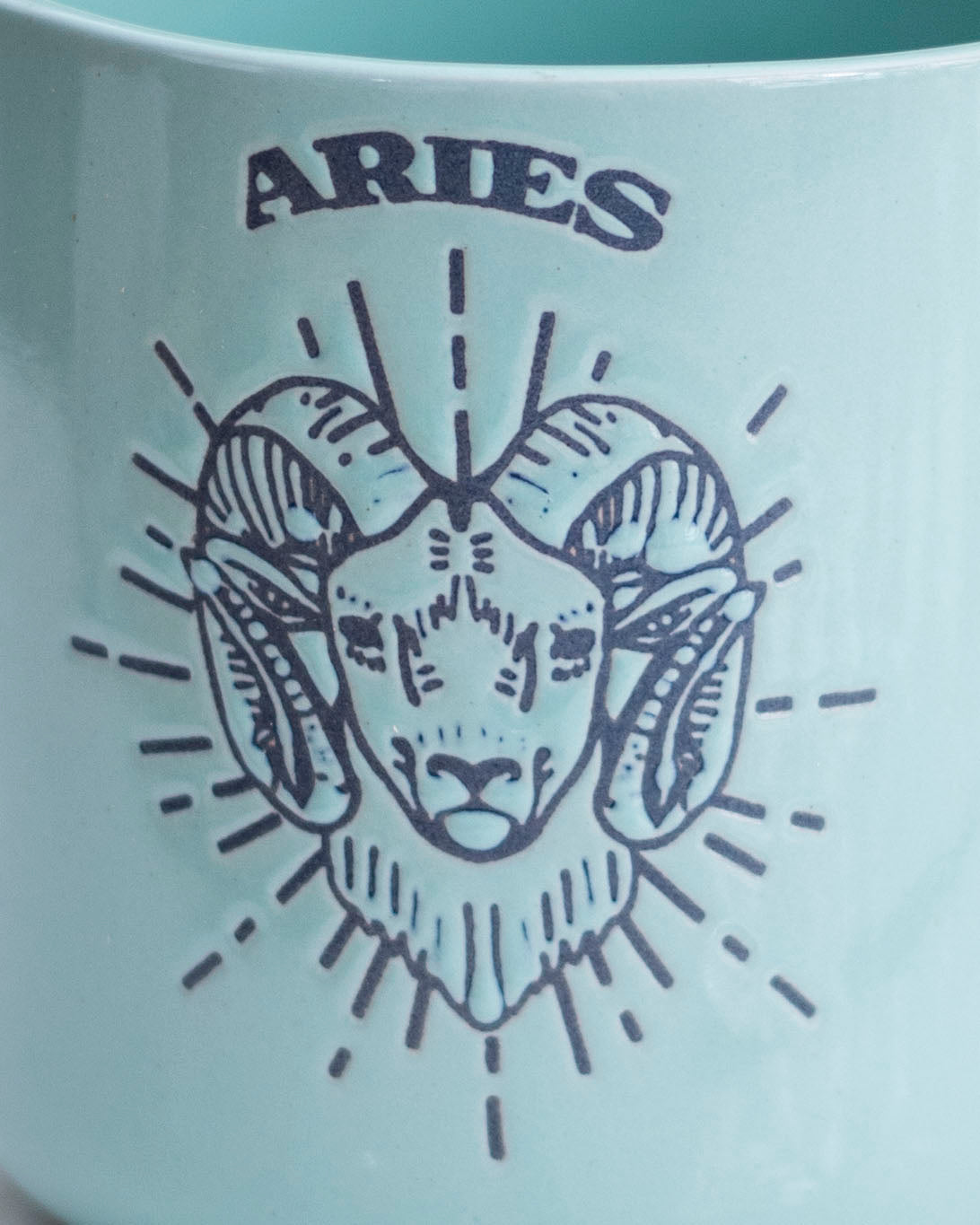 Aries Zodiac Mug - Turquoise