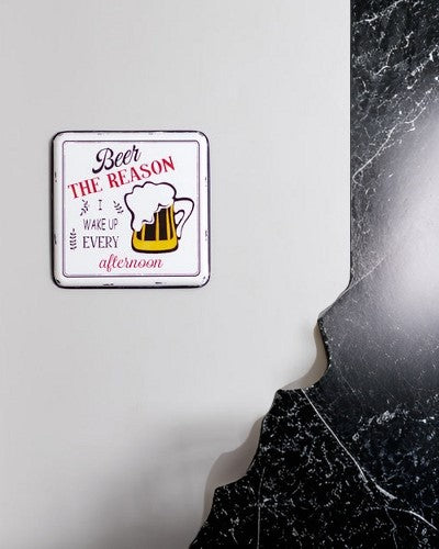 'Beer The Reason' Tin Bar Sign - The Decor Kart