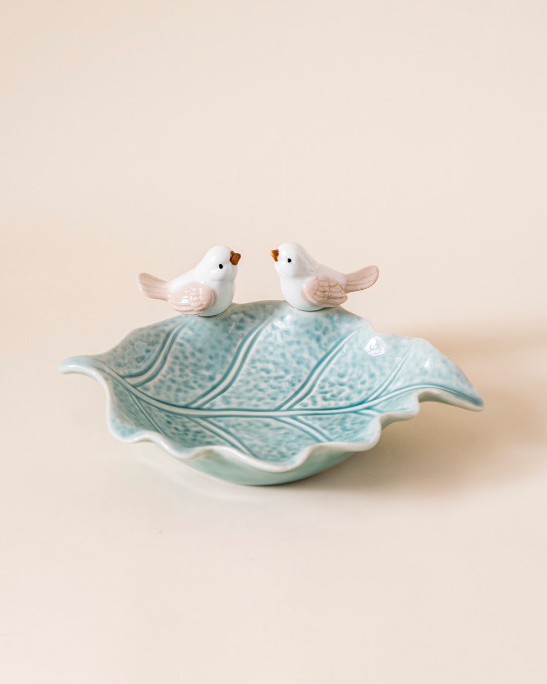 Botanical Bliss Leaf Ring Dish - Blue