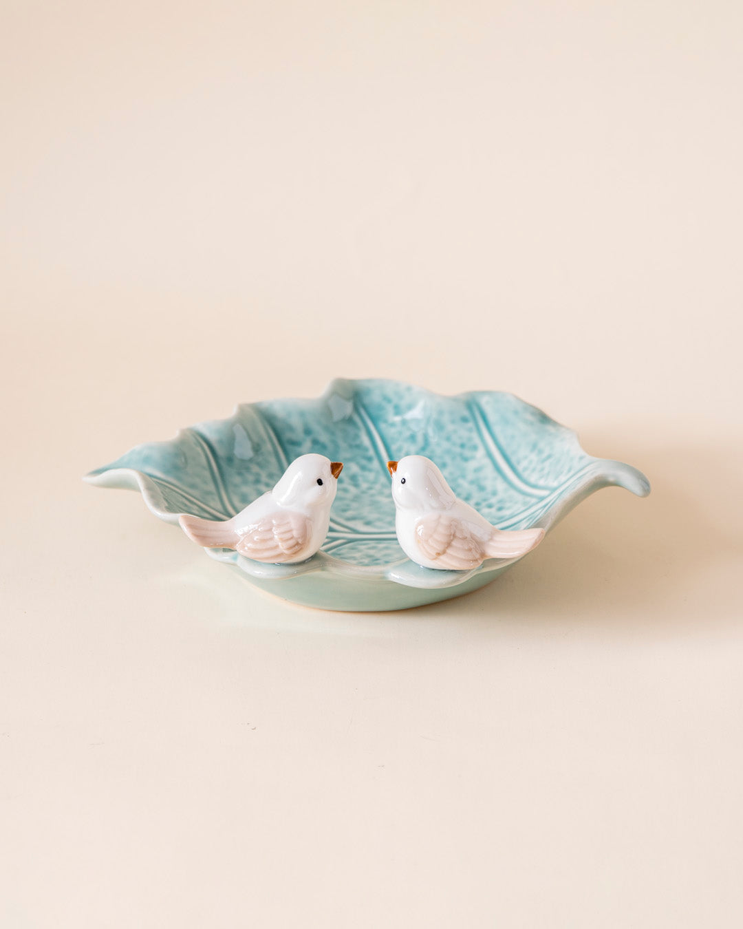 Botanical Bliss Leaf Ring Dish - Blue
