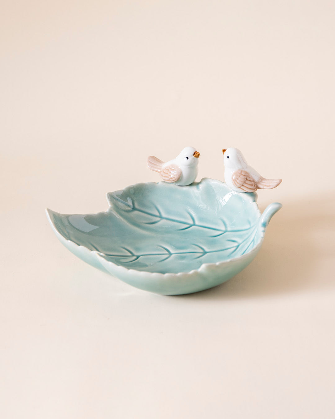 Maple Leaf Ring Dish - Blue