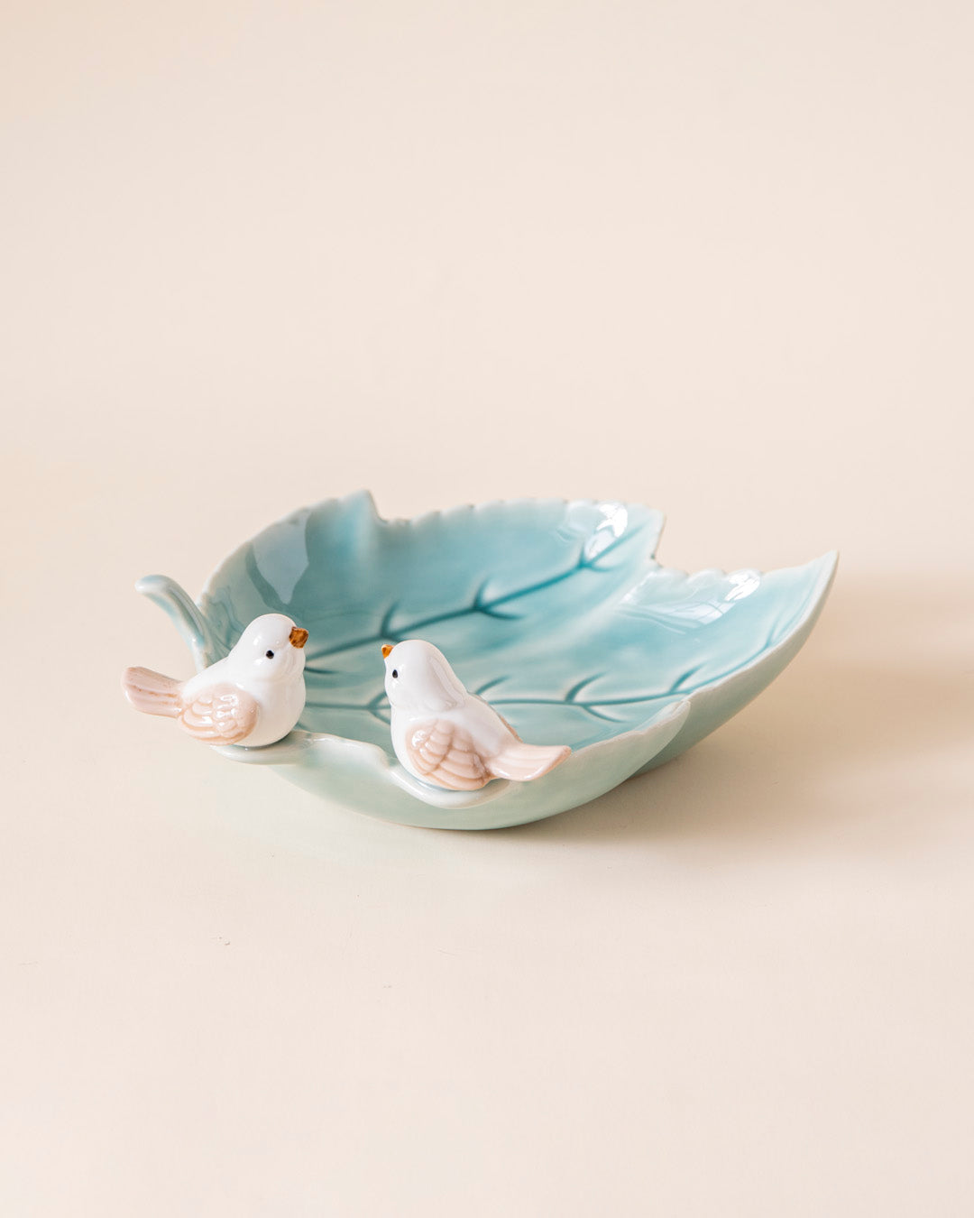 Maple Leaf Ring Dish - Blue