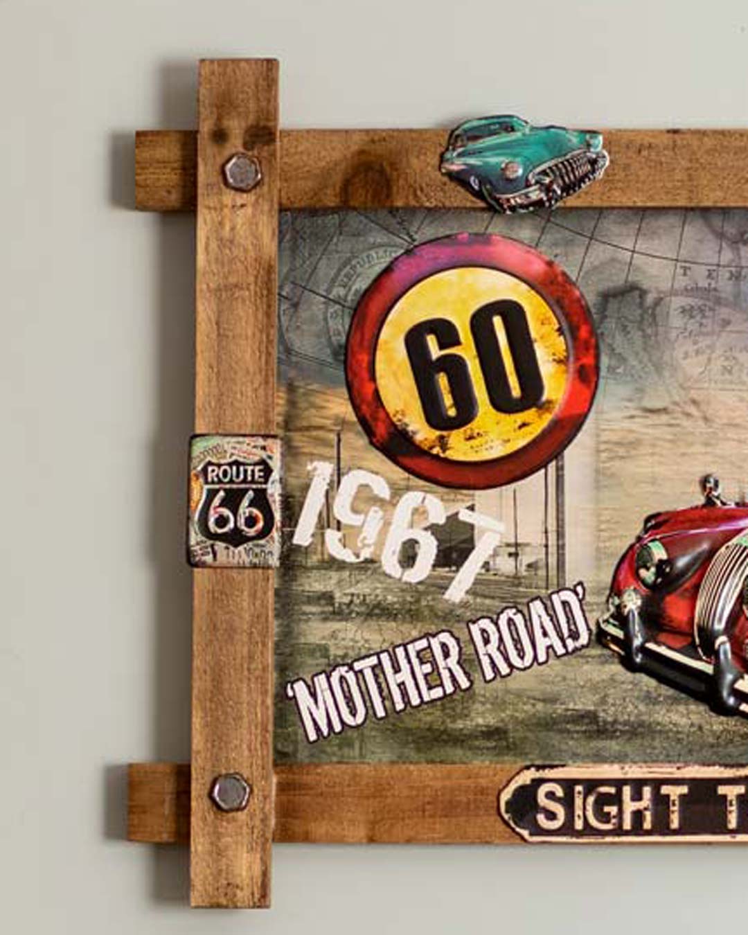 1954 XK Vintage Wooden Frame Poster - The Decor Kart