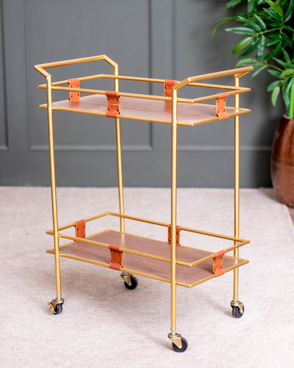 'Patrat Versatile' 2-Tier Bar/Serving Cart - The Decor Kart