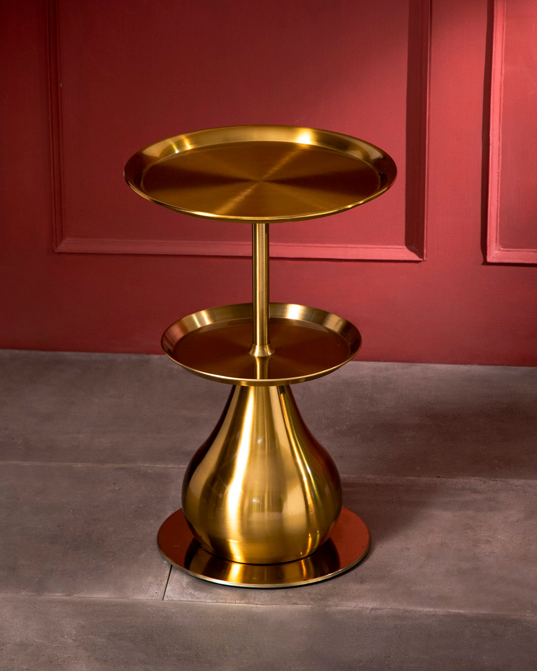 Regal Gold 2-Tier Accent Table