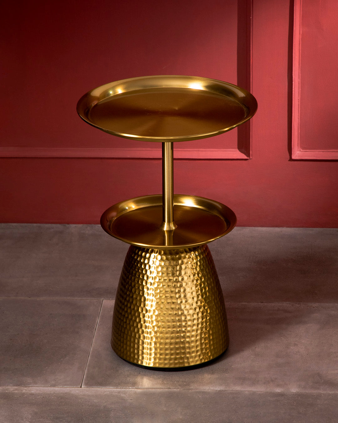Regal Gold 2-Tier Accent Table