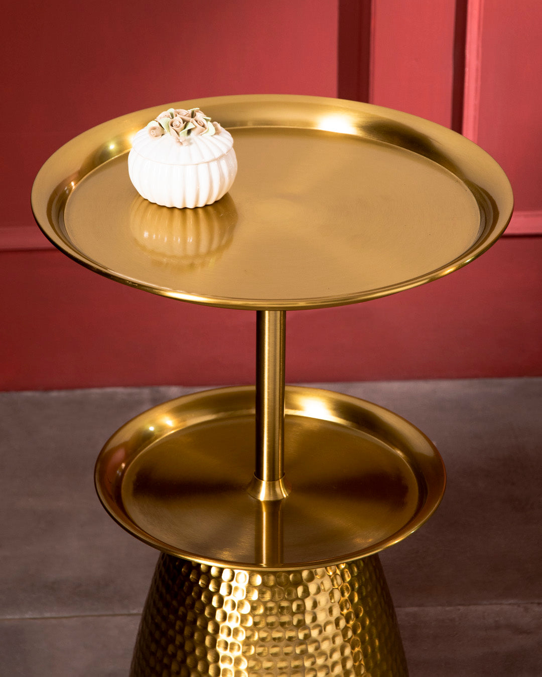 Regal Gold 2-Tier Accent Table