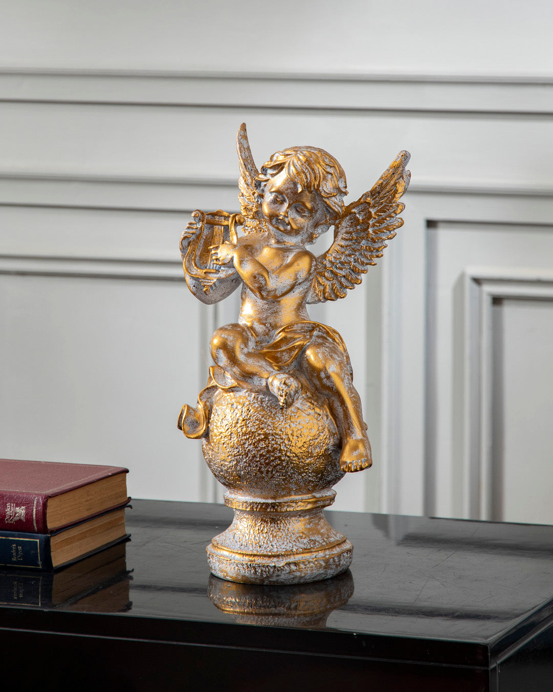 Angel Cherub Playing Harp