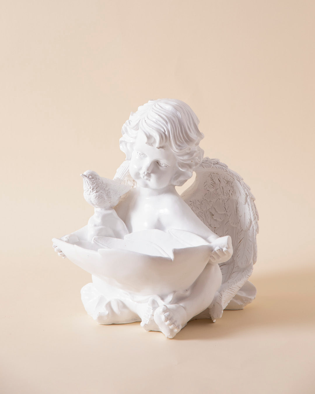 Blessing Bowl Angel Cherub Figurine - Gold Dust