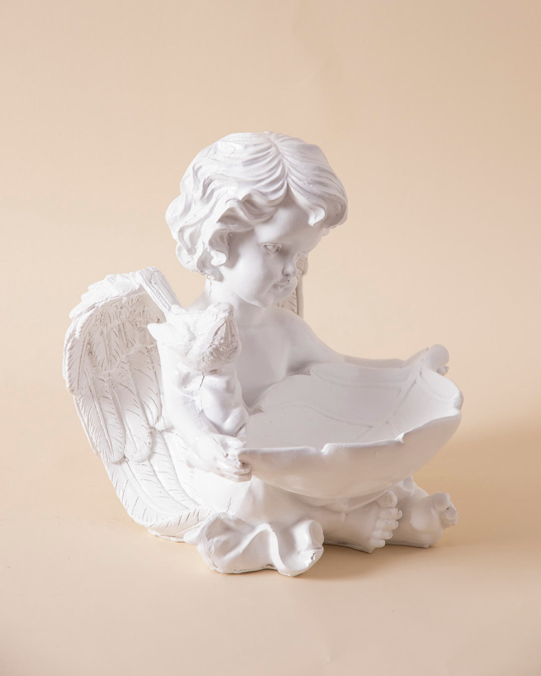 Blessing Bowl Angel Cherub Figurine - Gold Dust