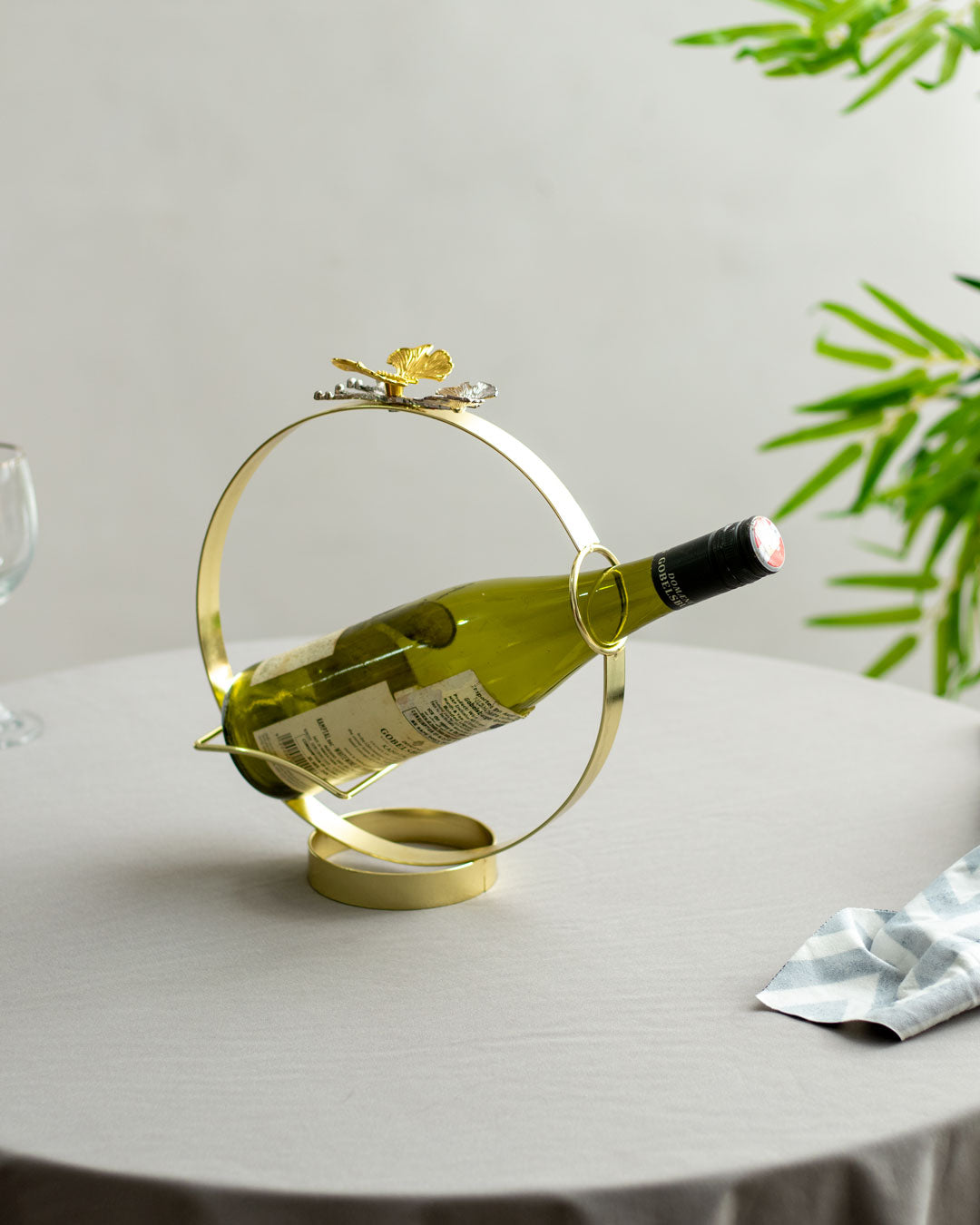 'Butterfly Motif' Bottle Wine Rack - The Decor Kart