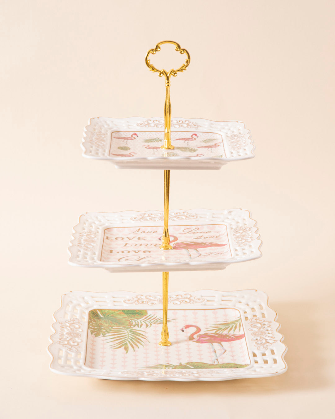 Tropical Flamingo 3-Tier Sake Stand