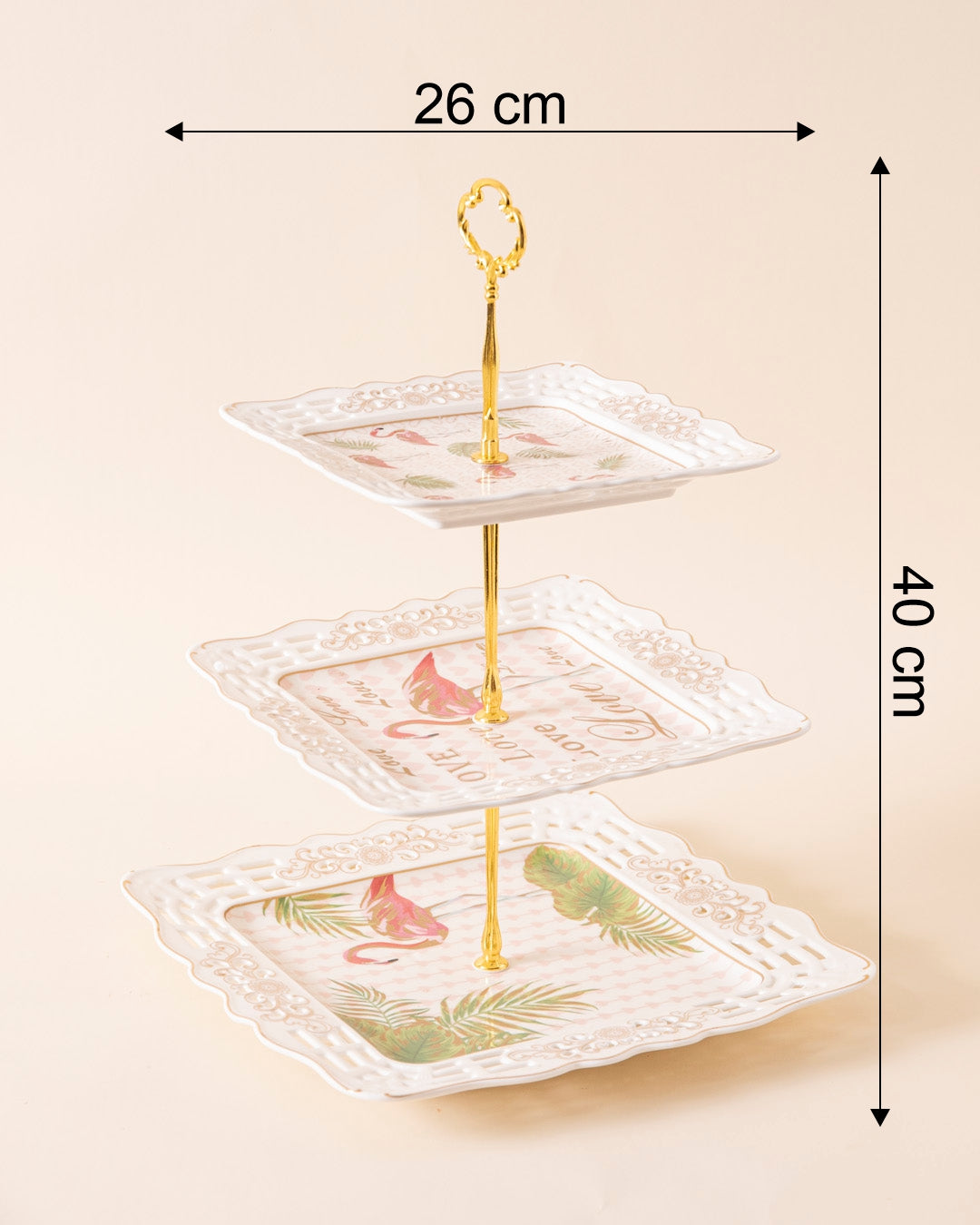 Tropical Flamingo 3-Tier Sake Stand