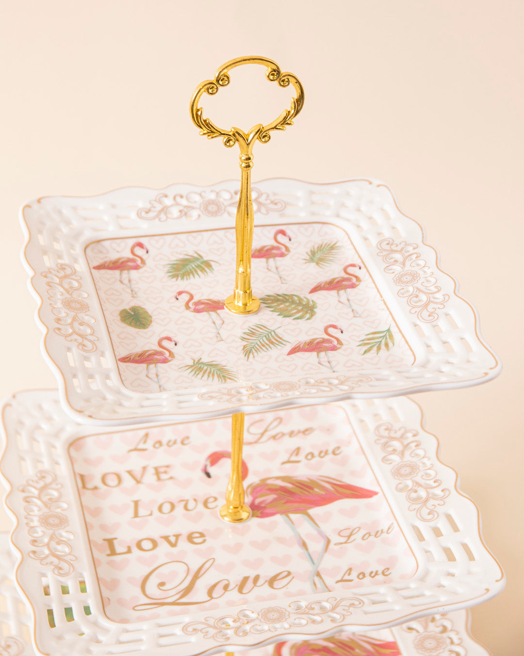 Tropical Flamingo 3-Tier Sake Stand