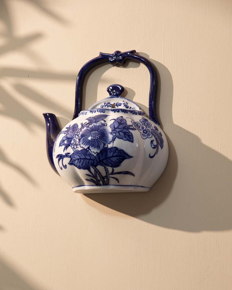 Rendezvous with Blue - Wall Mounted Planter Kettle