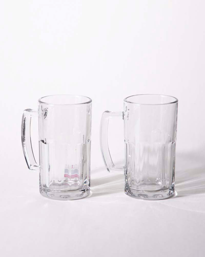 Heritage Glass Beer Mugs - Set of 2