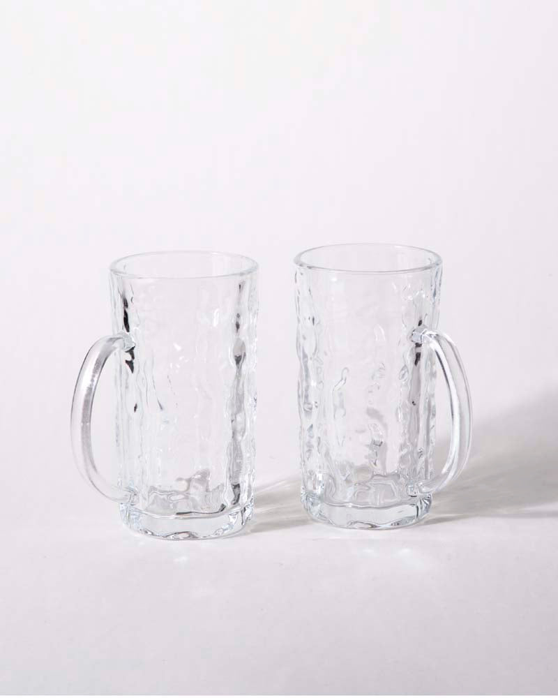 Hammered Glass Beer - Set of 2