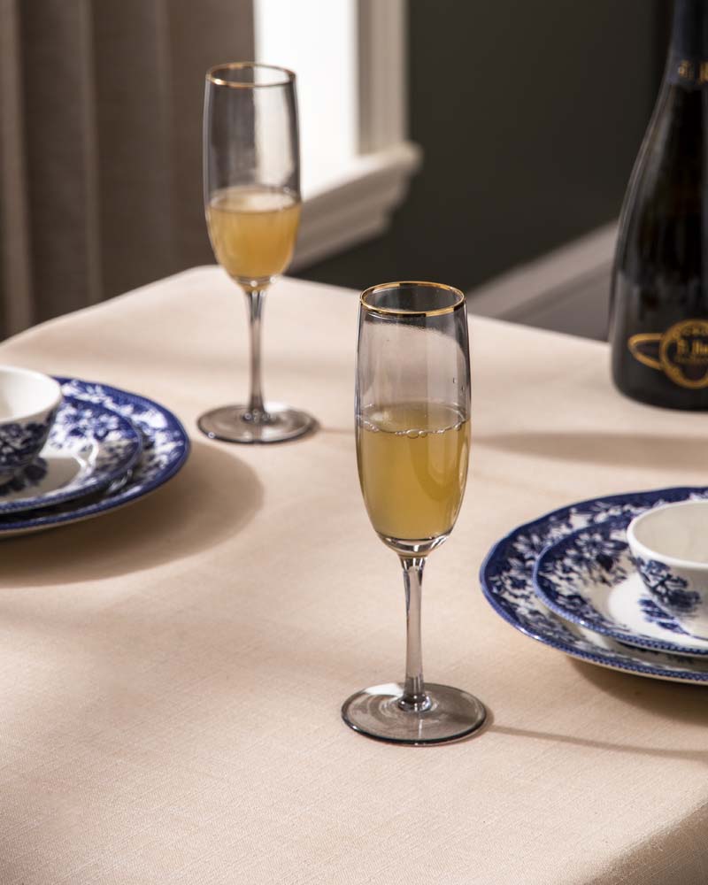 Sparkling Champagne Flute - Smoke - Set Of 6