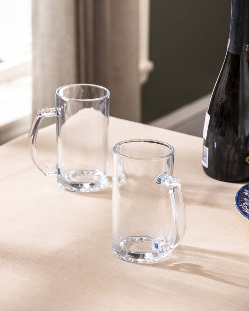 Sleek Cylindro Beer Mugs - Set of 2