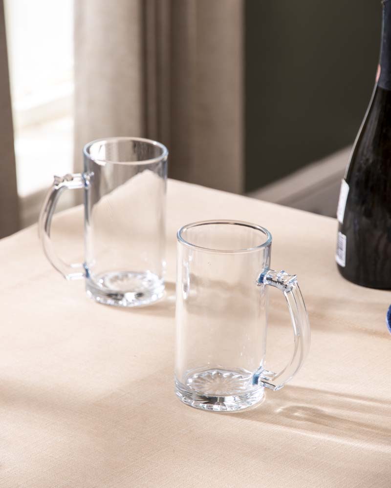 Sleek Cylindro Beer Mugs - Set of 2