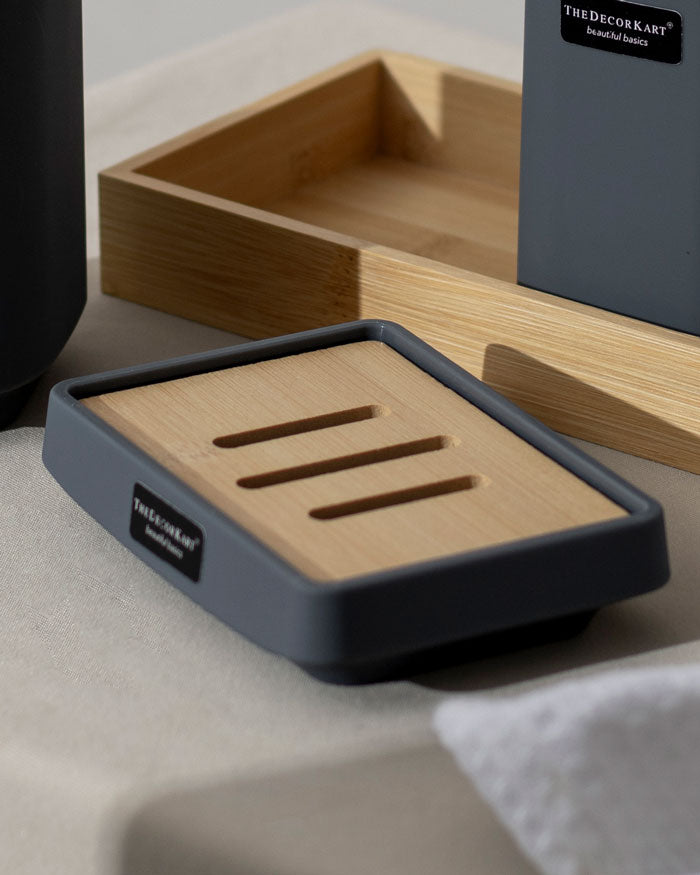 Minimal bluish grey soap stand