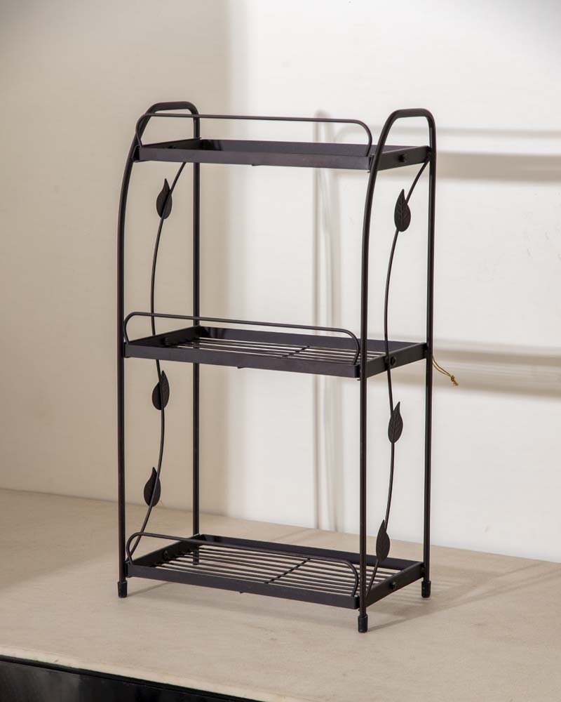Metal Leaf Design Storage Rack