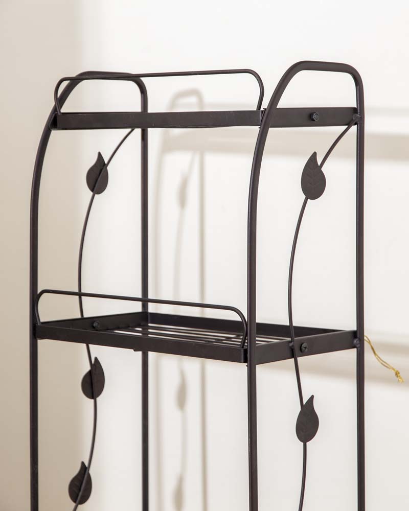Metal Leaf Design Storage Rack