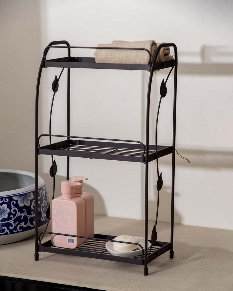 Metal Leaf Design Storage Rack