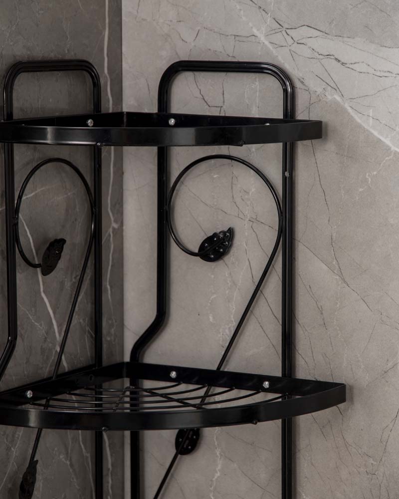 3-Tier Metal Leaf Design Storage Rack