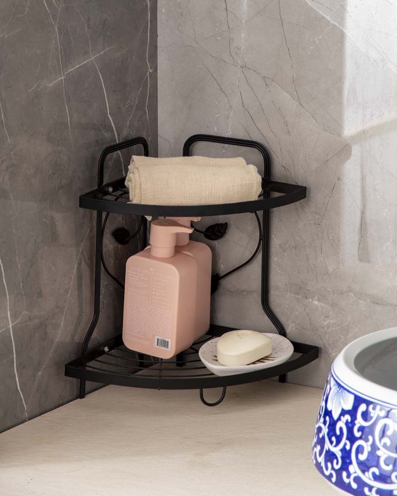 2-Tier Decorative Corner Shelf