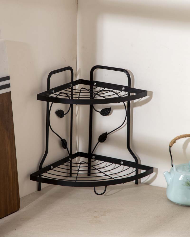2-Tier Decorative Corner Shelf