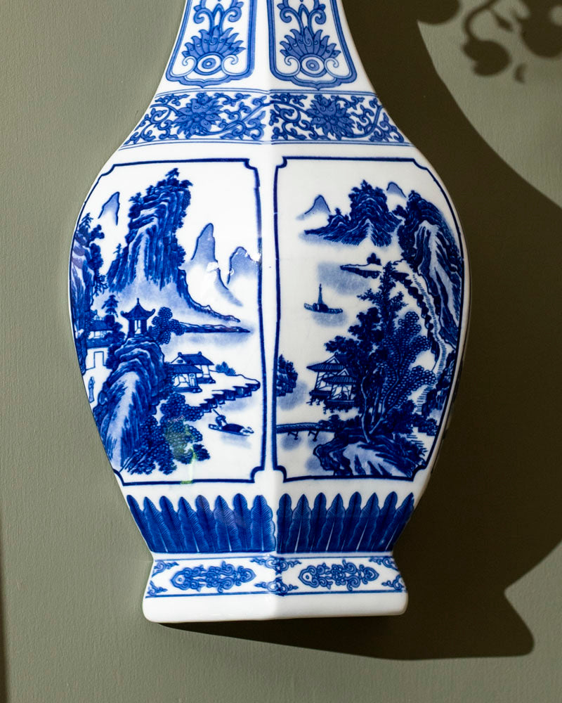 Hexagonal Landscape Wall Vase